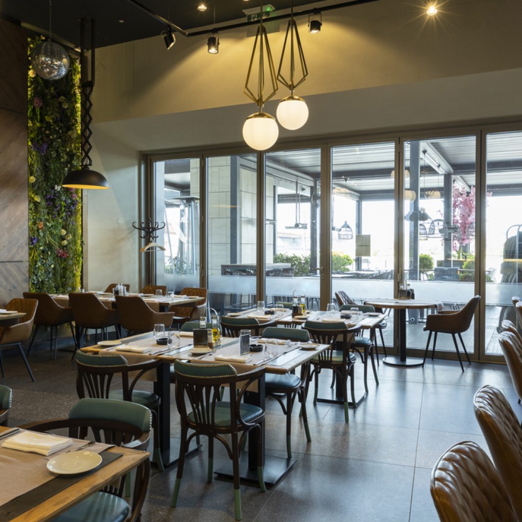 Modern new empty restaurant interior